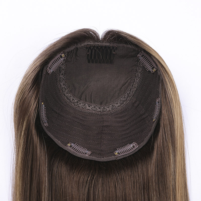 16 Inches High Quality Virgin Hair Kosher Topper for Thin Hair Lady.jpg